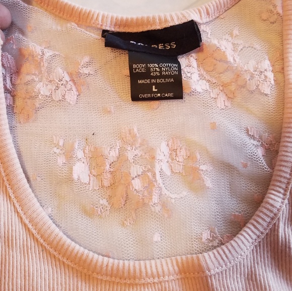 Express “Somebody’s Sweetheart” Cotton & Lace Top - Picture 7 of 8